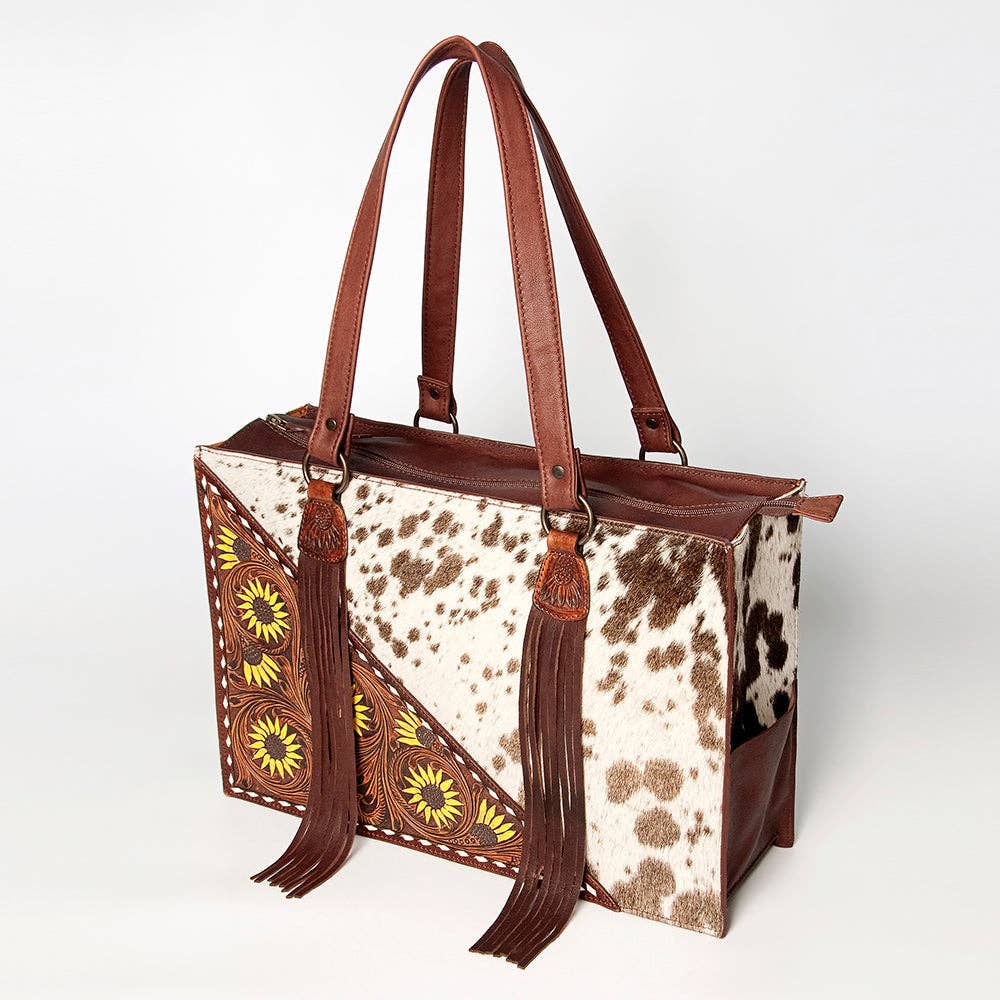 Tote Hair On Genuine Western Leather Women Bag: