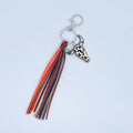 Western Tassel Printed Cowhide Cowhead Pendant Keychain: 1