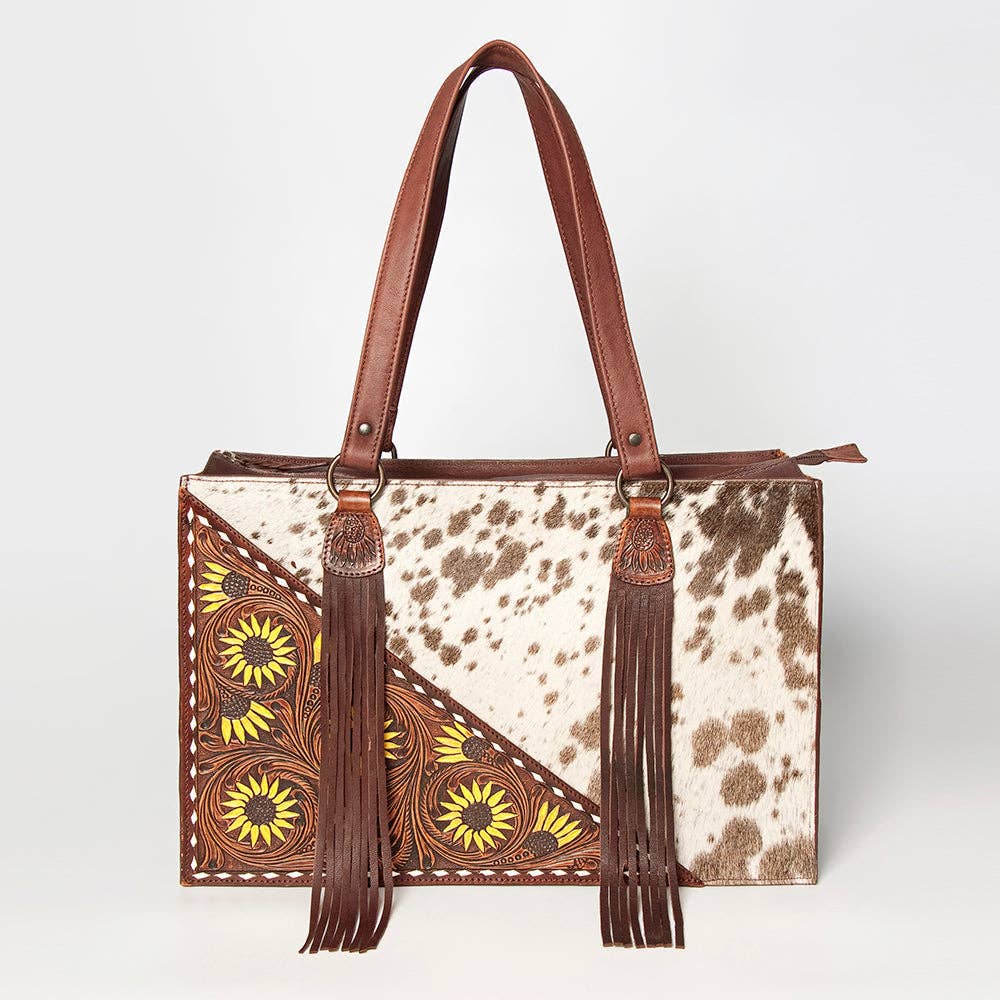 Tote Hair On Genuine Western Leather Women Bag: